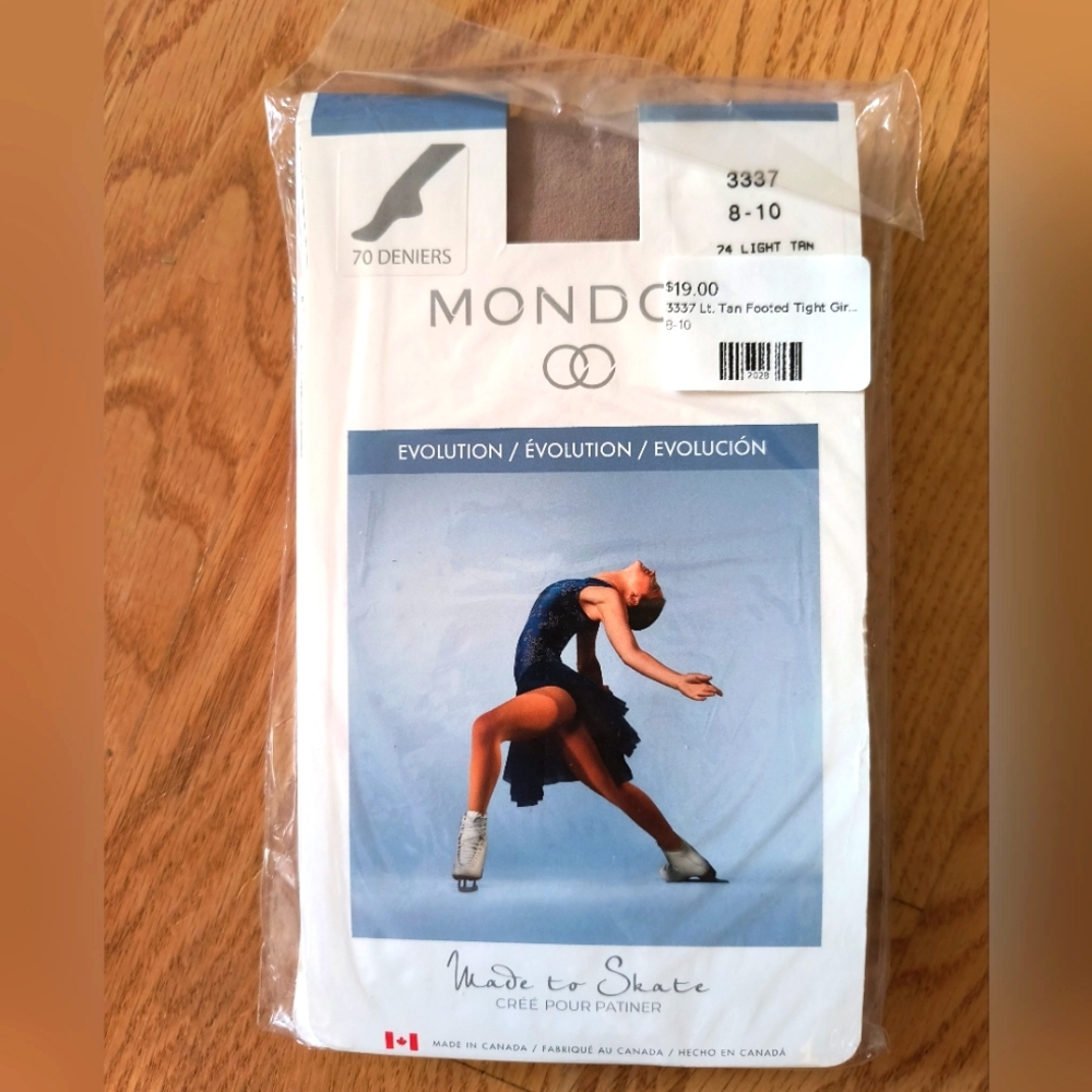 Mondor light tan tights size 8 - 10